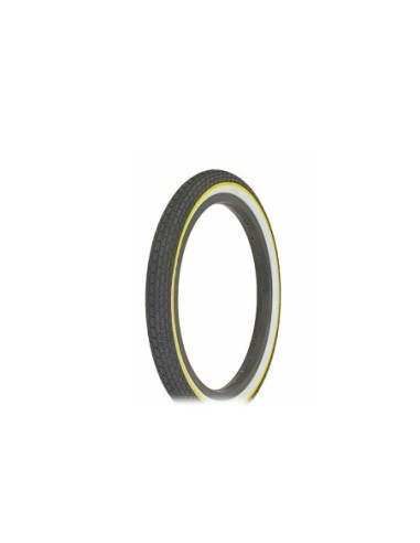 Tire 16 x 1.75 Black/White Side Wall Yellow...
